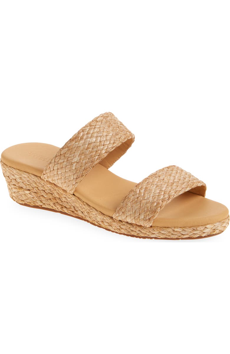 Chocolat Blu Farra Platform Wedge Slide Sandal, Main, color, Toast Raffia