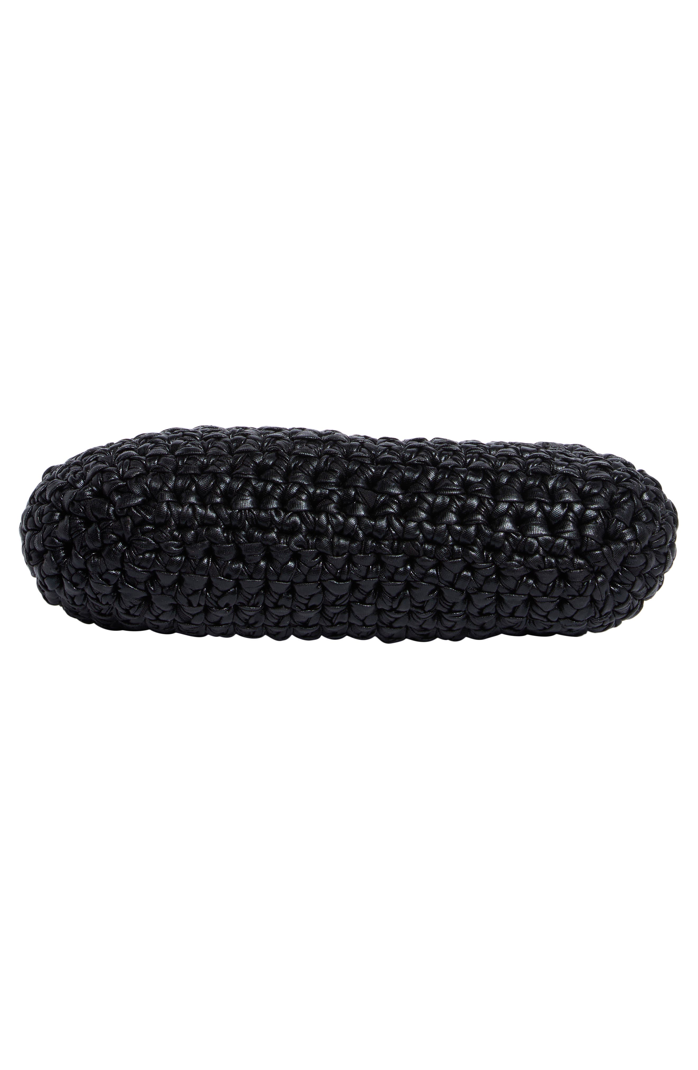Taylor Crochet Clutch, Alternate, color, BLACK
