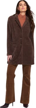 ELLE Collection Fuzzy Knit Coat Teddy