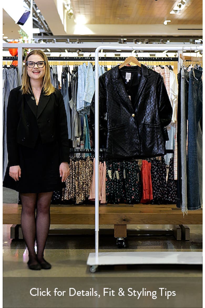Khloe Quilted Faux Leather Blazer video
