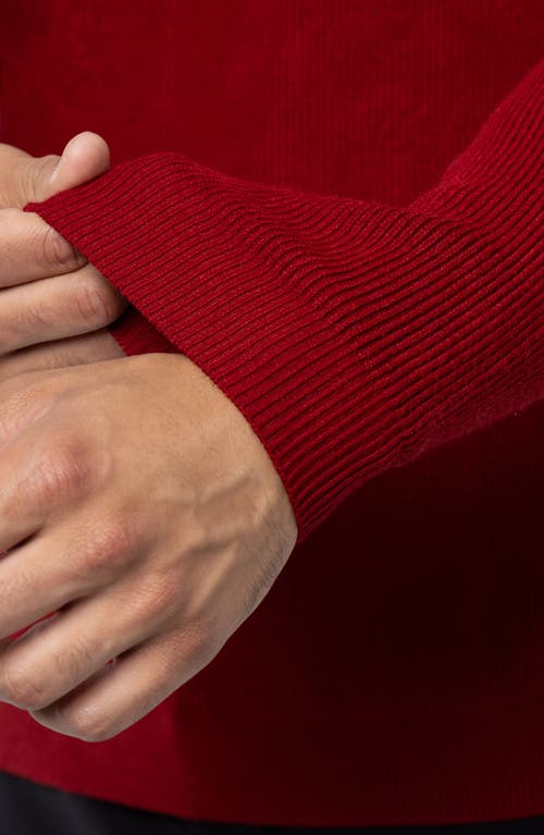 Spring + Mercer Ribbed Crewneck Sweater In Jester Red
