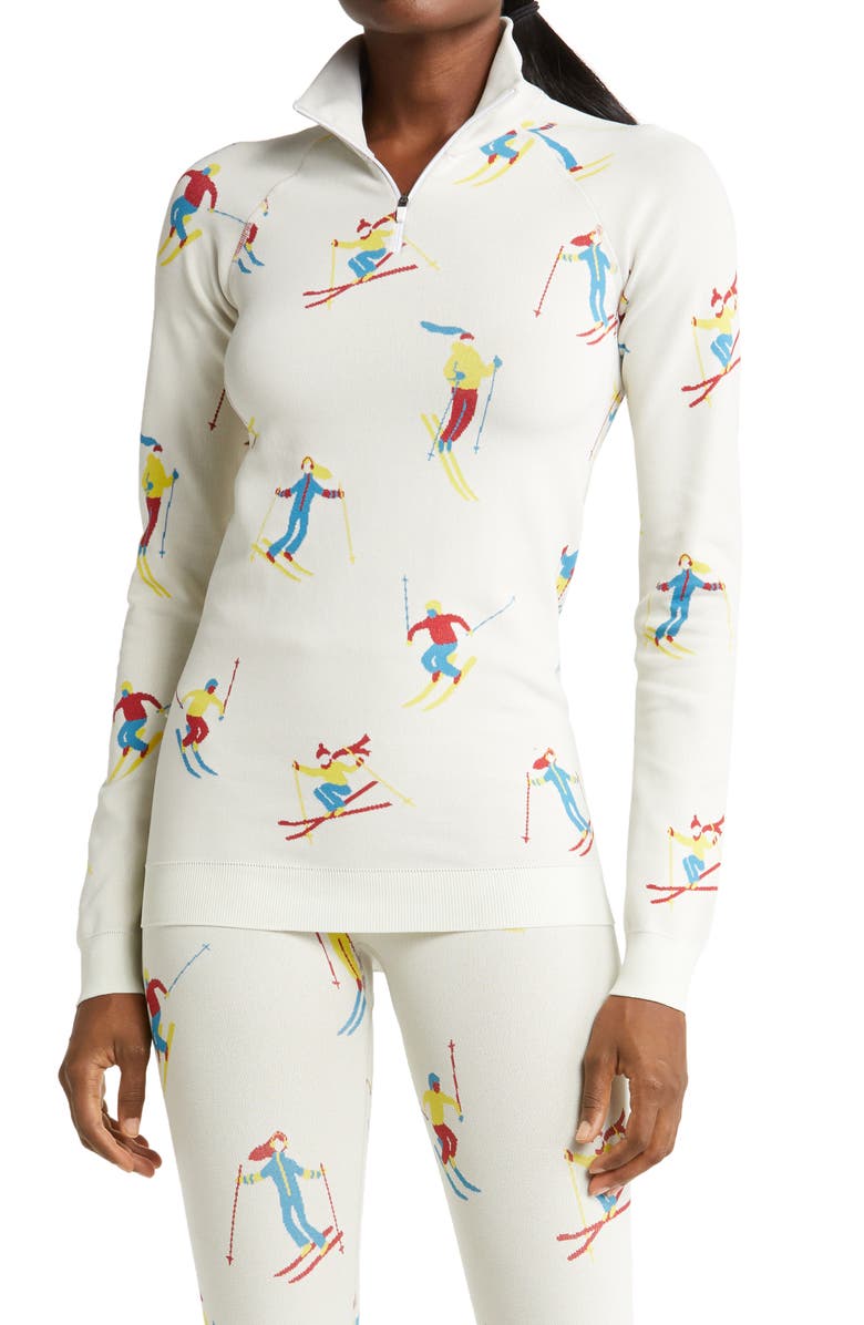 Sweaty Betty Ski Jacquard Half Zip Base Layer Pullover, Main, color,