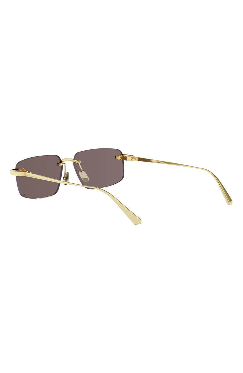 DIOR 'CDior S4U Rectangular Sunglasses, Alternate, color, Shiny Gold Dh / Smoke