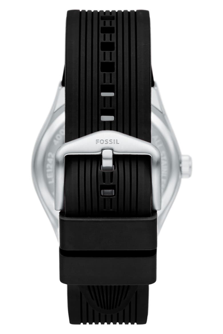 World Flags Big Tic® Anadigi Silicone Strap Watch, 40mm, Alternate, color, BLACK