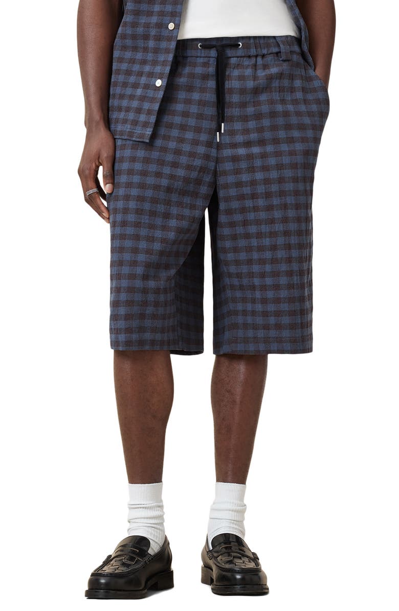 AllSaints Cooper Crepe Drawstring Shorts, Main, color, 