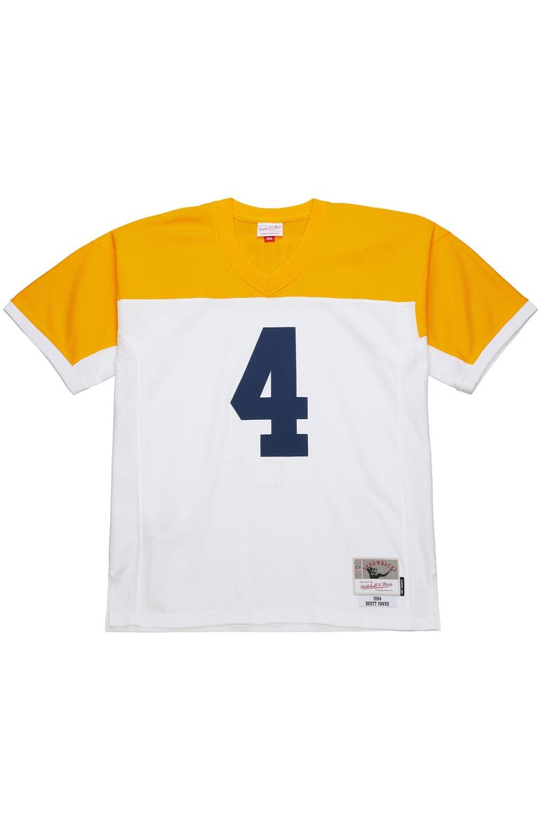 Mitchell & Ness Men's Mitchell & Ness Brett Favre White Green Bay Packers 1994 Legacy Replica Jersey, Alternate, color, White
