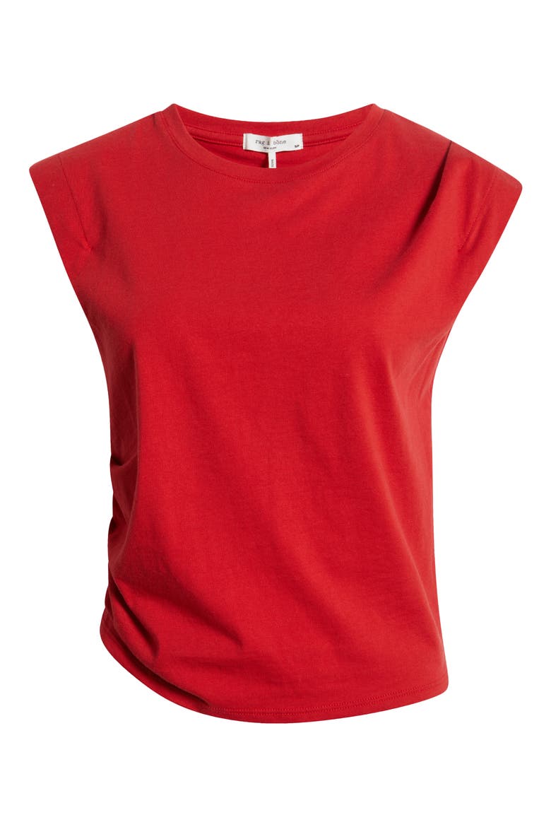 Mica Gathered Muscle Tee, Alternate, color, RED