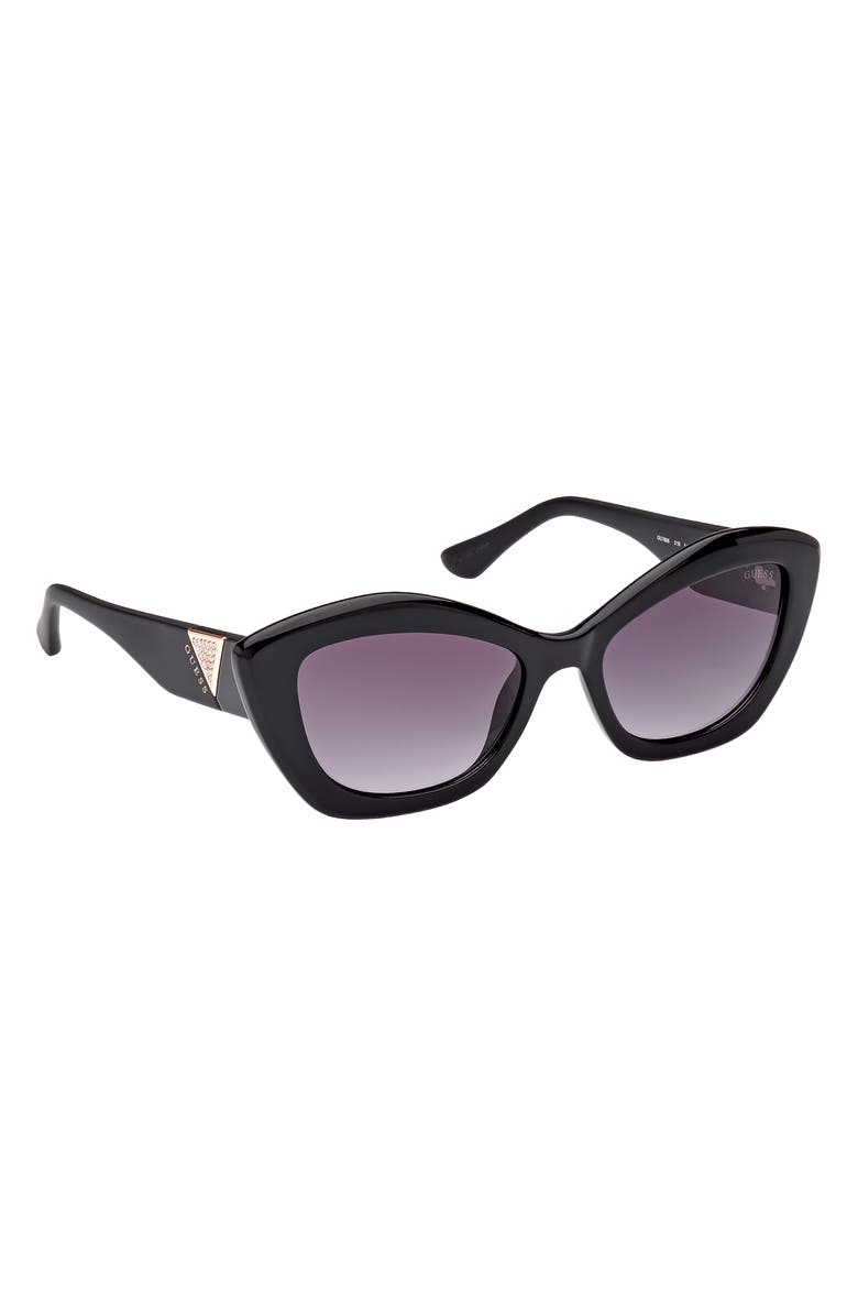 GUESS 54mm Gradient Cat Eye Sunglasses, Alternate, color, 
