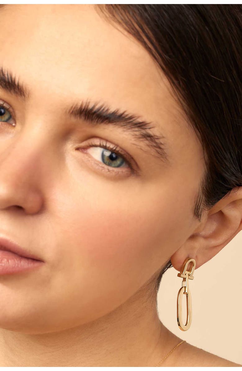Oradina 14K Yellow Gold Maison Drop Earrings, Alternate, color, 