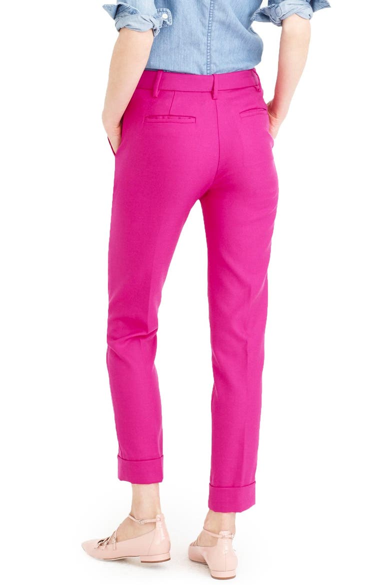 J.Crew 'Rhodes' Italian Wool Pants, Alternate, color, CRANBERRY PUNCH