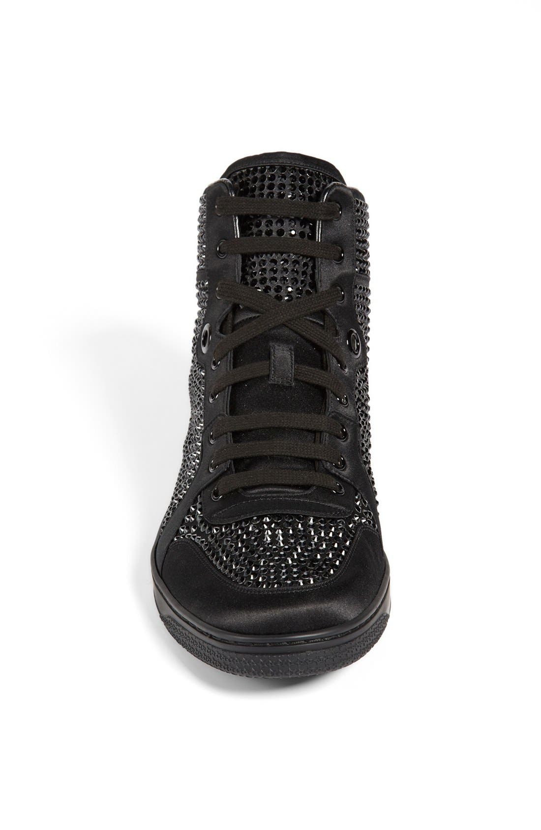 Gucci 'Coda' Crystal High Top Sneaker, Alternate, color, 
