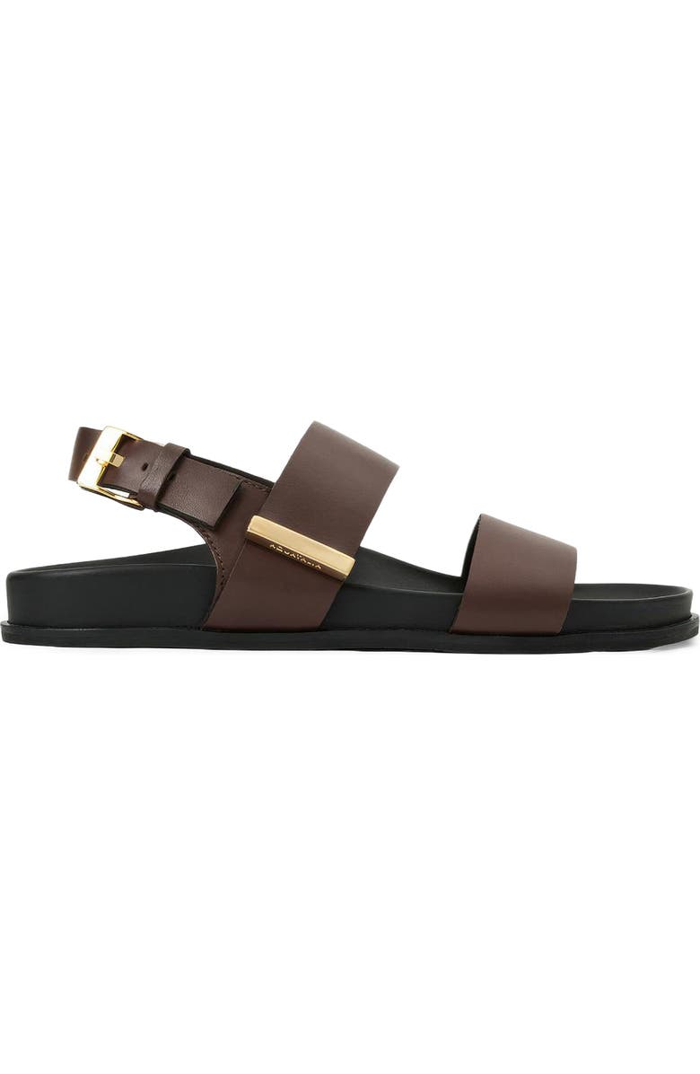 Aquatalia Irma Weatherproof Quarter Strap Sandal, Alternate, color, Brown Calf
