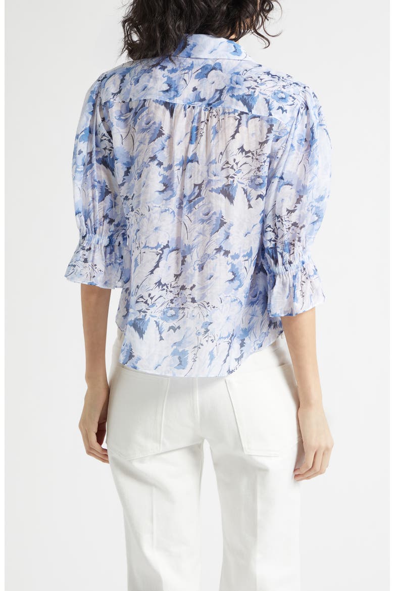 Fiona Floral Button-Up Top, Alternate, color, NAVY MULTI