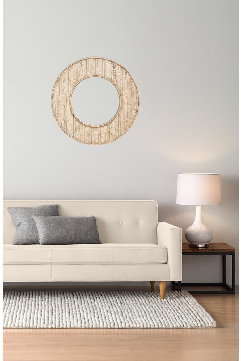 Wood Framed Mirror, Alternate, color, BROWN