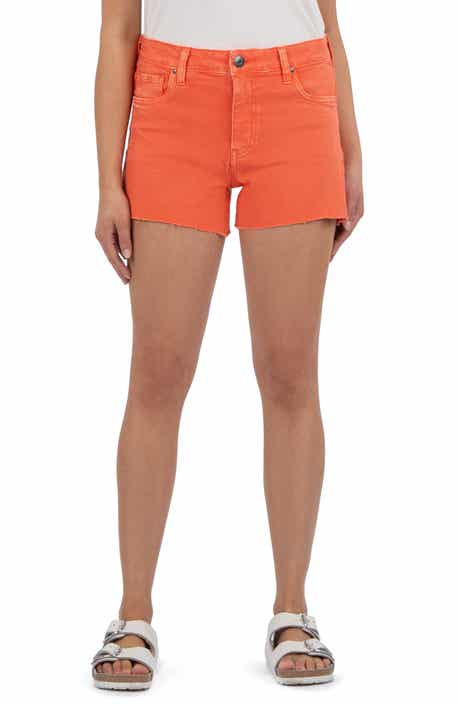 KUT from the Kloth Jane Raw Hem Mid Rise Denim Shorts