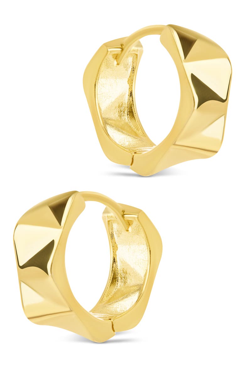 Ginevra Bolt Hoop Earrings, Alternate, color, GOLD