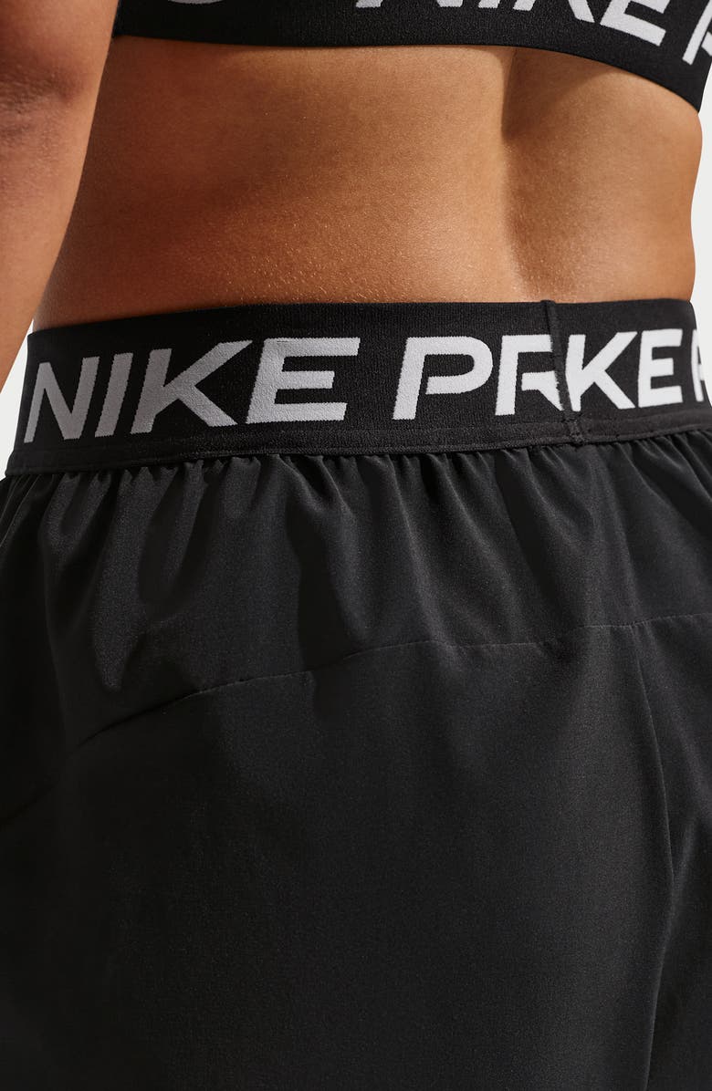 Nike Pro Active Shorts, Alternate, color, Black/ White