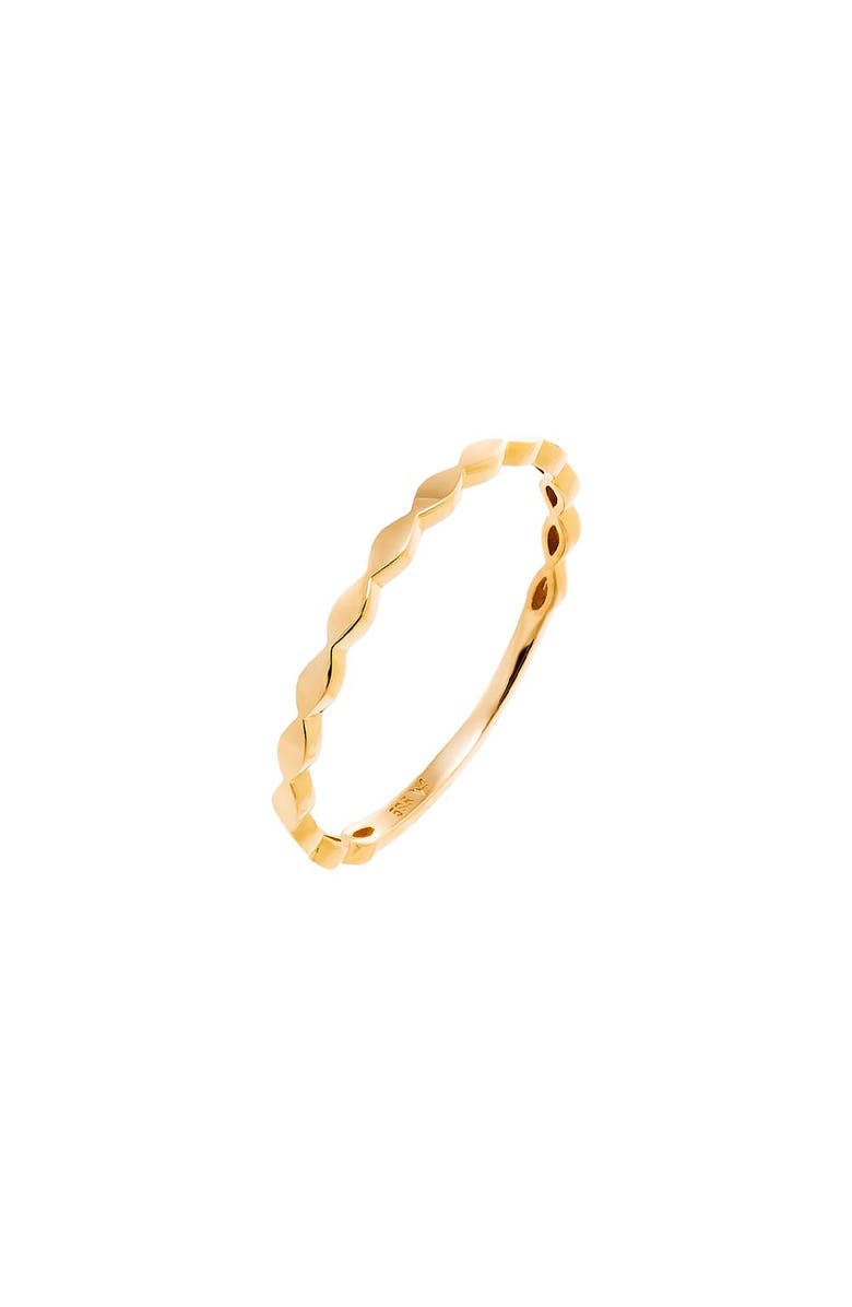 BY ADINA EDEN Solid Flat Beaded Band Ring 14K, Main, color, 
