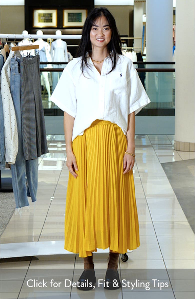 Oversize Short Sleeve Linen Button-Up Shirt, sales video thumbnail