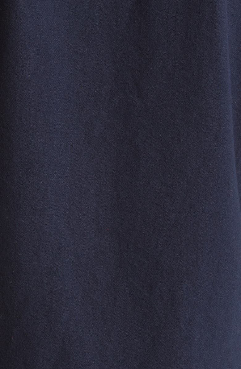 Schott NYC Solid Two-Pocket Flannel Button-Up Shirt, Alternate, color, Navy