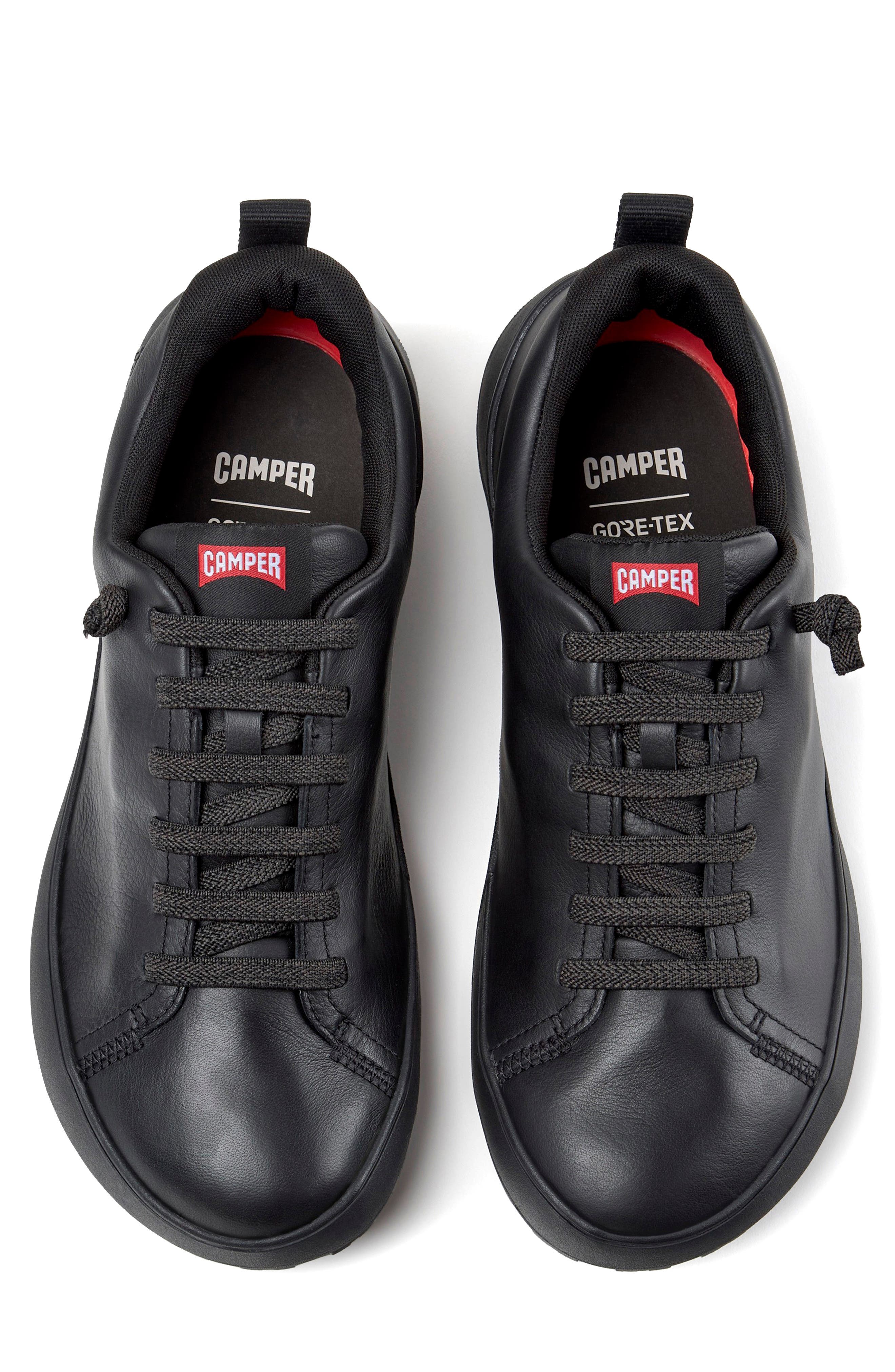 Peu Serra Gore-Tex Waterproof Leather Sneaker, Alternate, color, BLACK