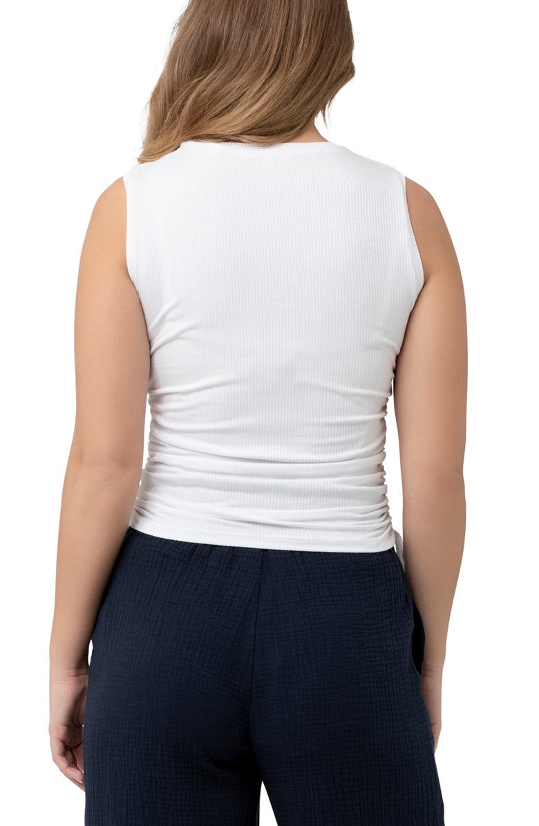 Ripe Maternity Jodie Ruched Rib Tank, Alternate, color, White