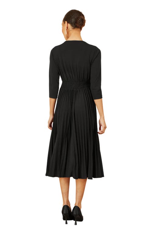 Yumi Jersey Knot Waist Midi Dress In Black
