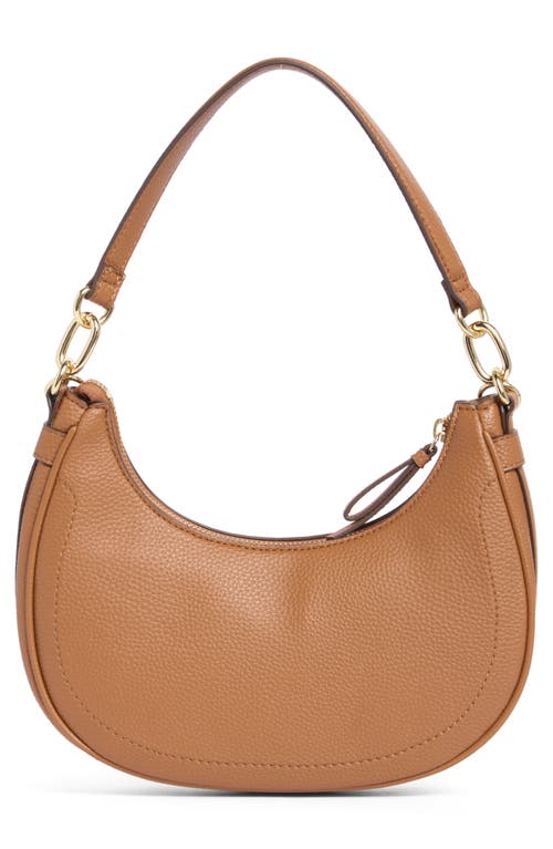 Nanette Lepore Pebble Crescent Baguette Shoulder Bag In Brown