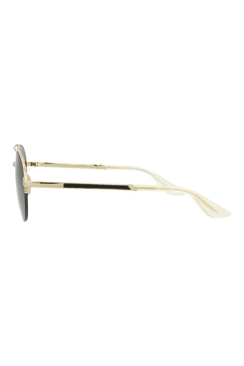 Novelty 53mm Round Aviator Sunglasses, Alternate, color, GOLD GOLD GREY