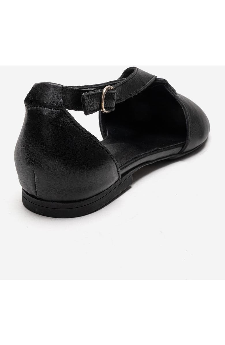 Forever & Always Shoes Fable Leather Side Cut Ballet Flat, Alternate, color, Black