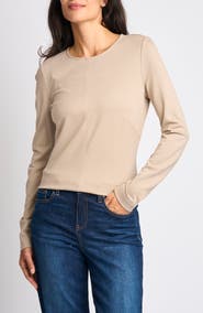 Halogen® Long Sleeve Ponte Top