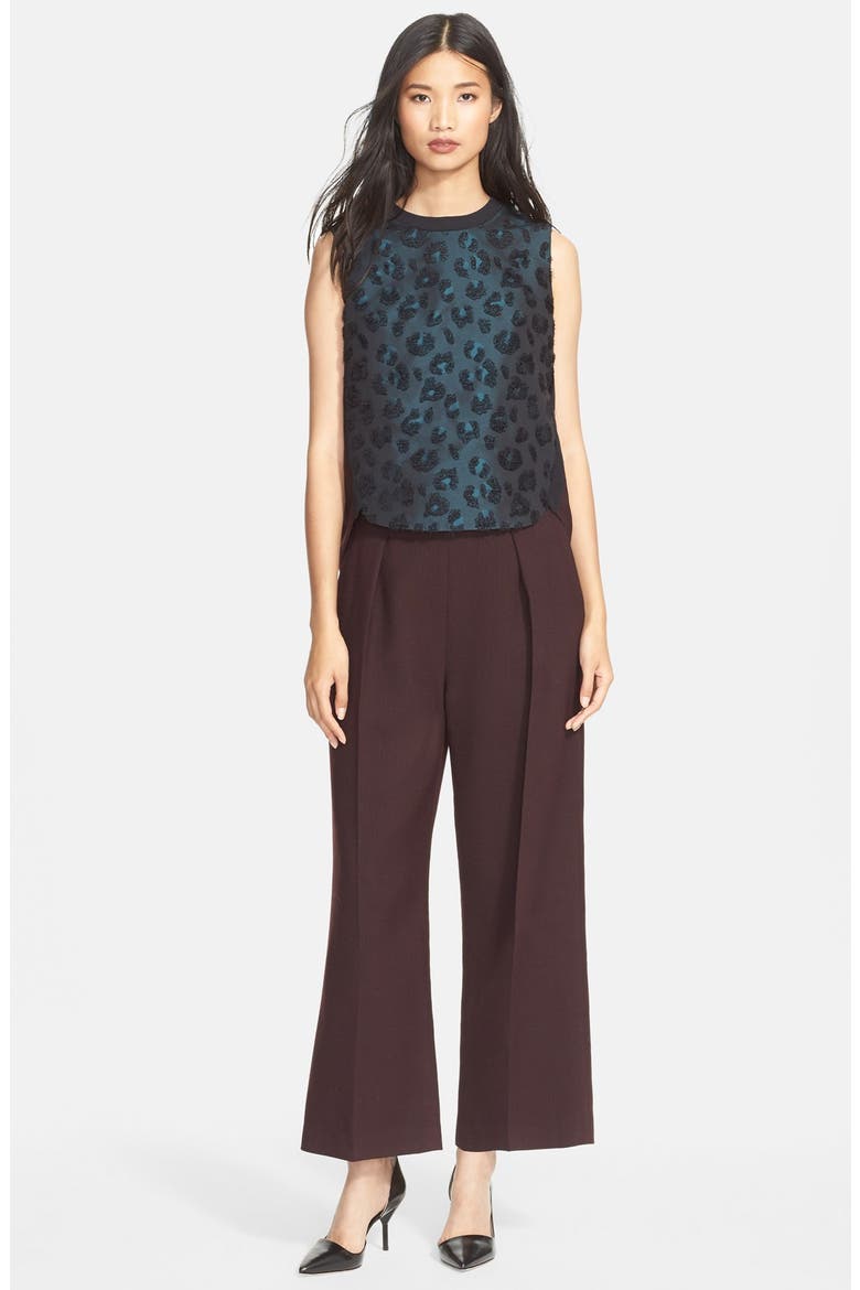 Wide Leg Silk Trousers, Alternate, color, PORT