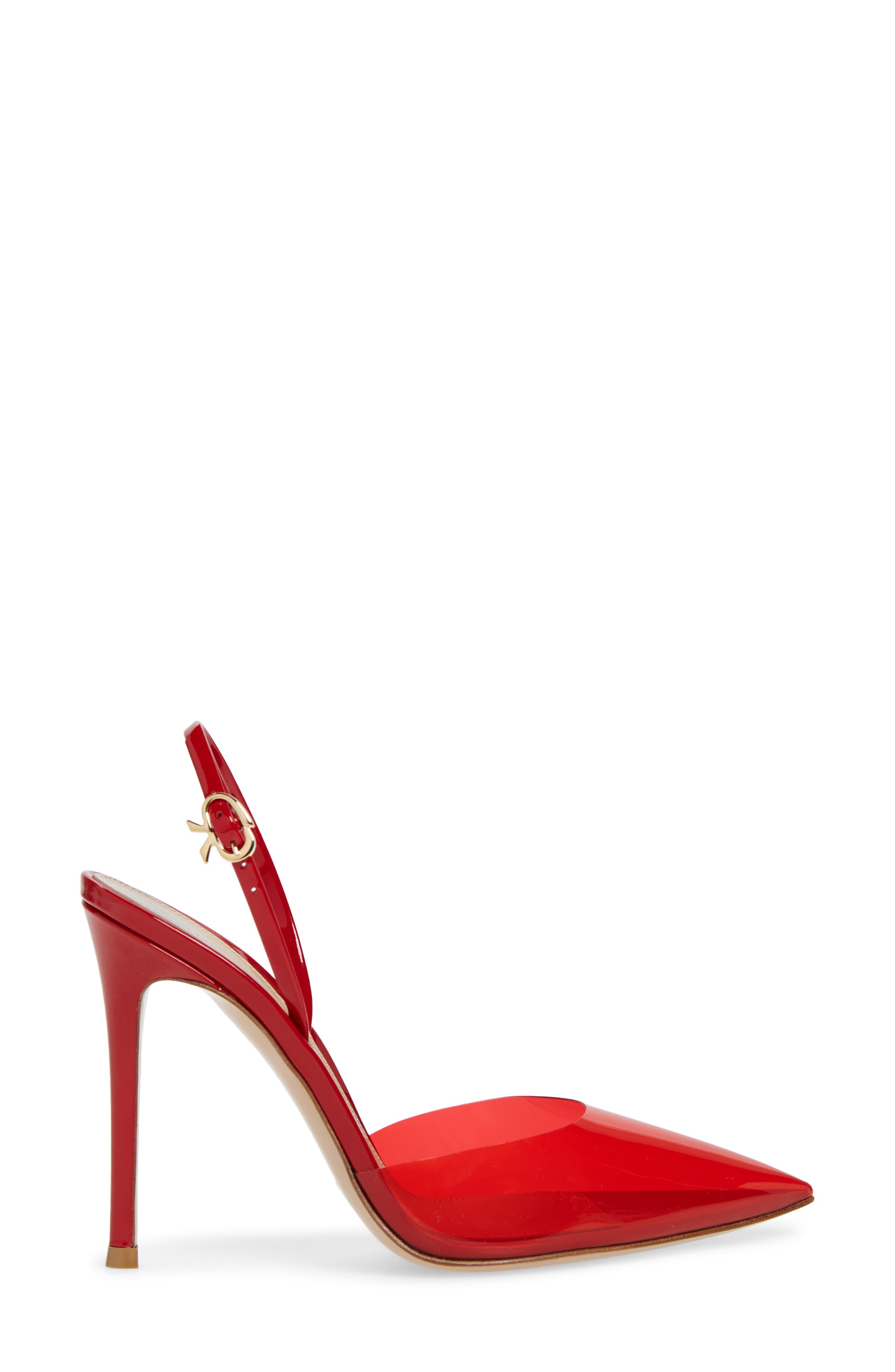 Gianvito Rossi Ribbon Pointed Toe Slingback Pump, Alternate, color, 