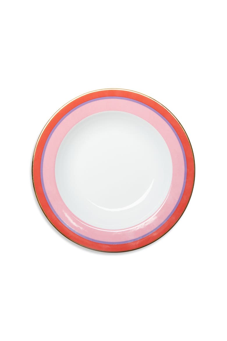 Soup Plates Set Of 2 Rainbow Rosa, Alternate, color, Rainbow Rosa