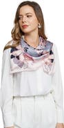 SILKSILKY Floral Print Silk Scarf