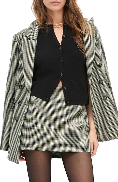 The Phoebe Houndstooth Double Breasted Blazer