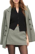 Favorite Daughter The Phoebe Houndstooth Double Breasted Blazer