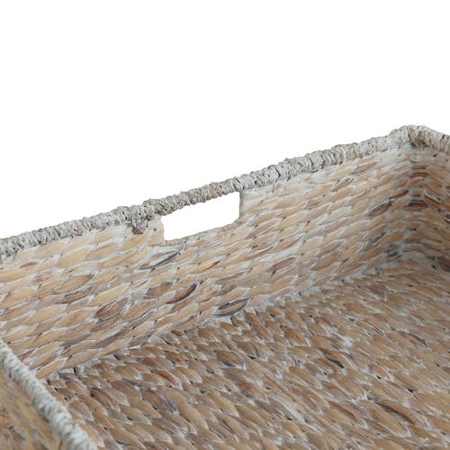 Happimess Holden 30" Classic Costal Hand-woven Hyacinth Wicker Under Bed Storage Basket With Lid In Neutral