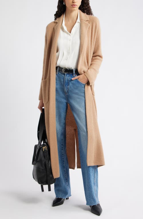 Nordstrom Wool & Cashmere Longline Cardigan In Brown