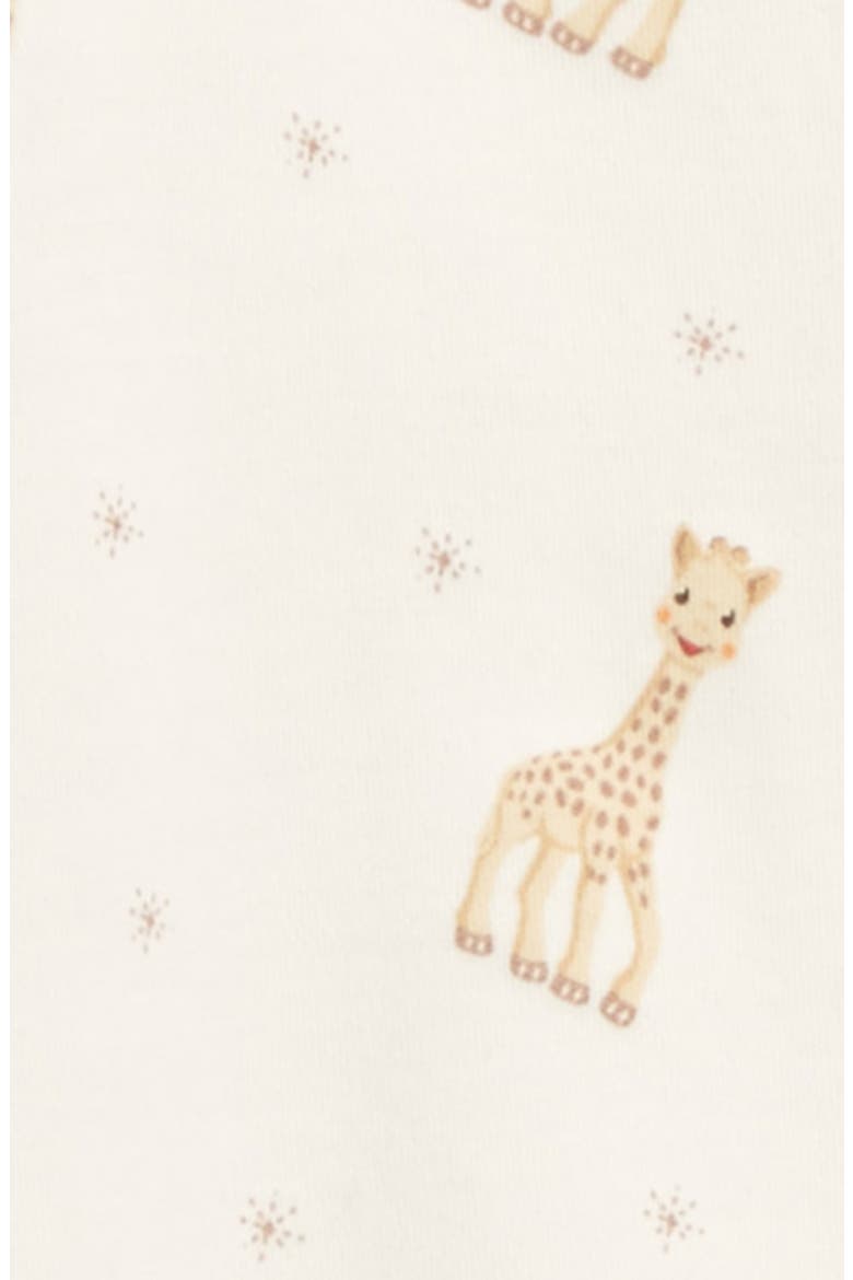x Sophie la Girafe Print Footie, Alternate, color, ECRU