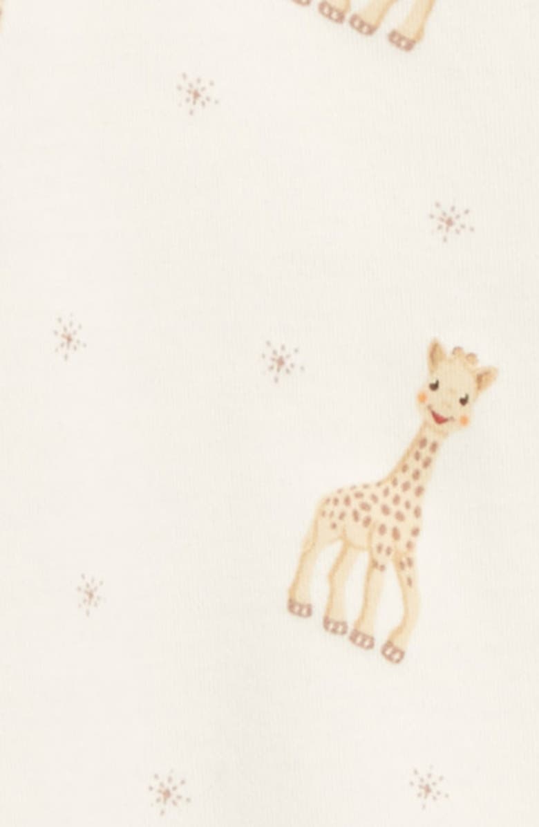 Kissy Kissy x Sophie la Girafe Print Footie, Alternate, color, Ecru