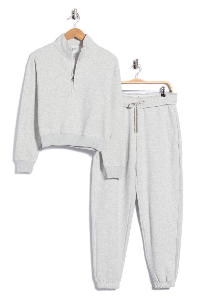 Lennie Half Zip Sweatshirt & Joggers Set, Main, color, HTR.LT.GREY