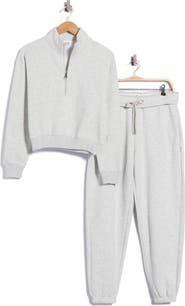 90 DEGREE BY REFLEX Lennie Half Zip Sweatshirt & Joggers Set