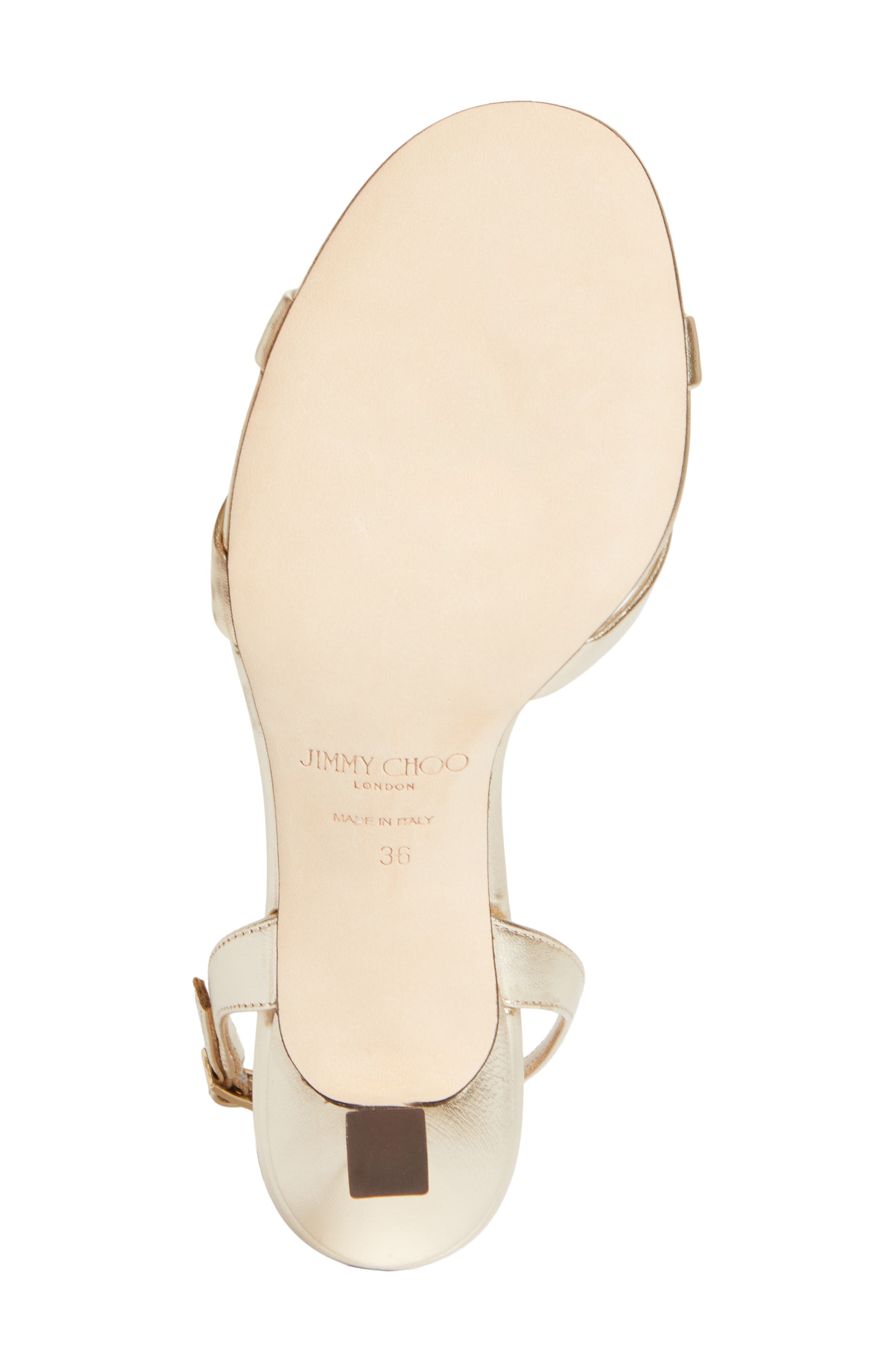 Jimmy Choo Elsy Metallic Slingback Sandal, Alternate, color, Light Soft Gold