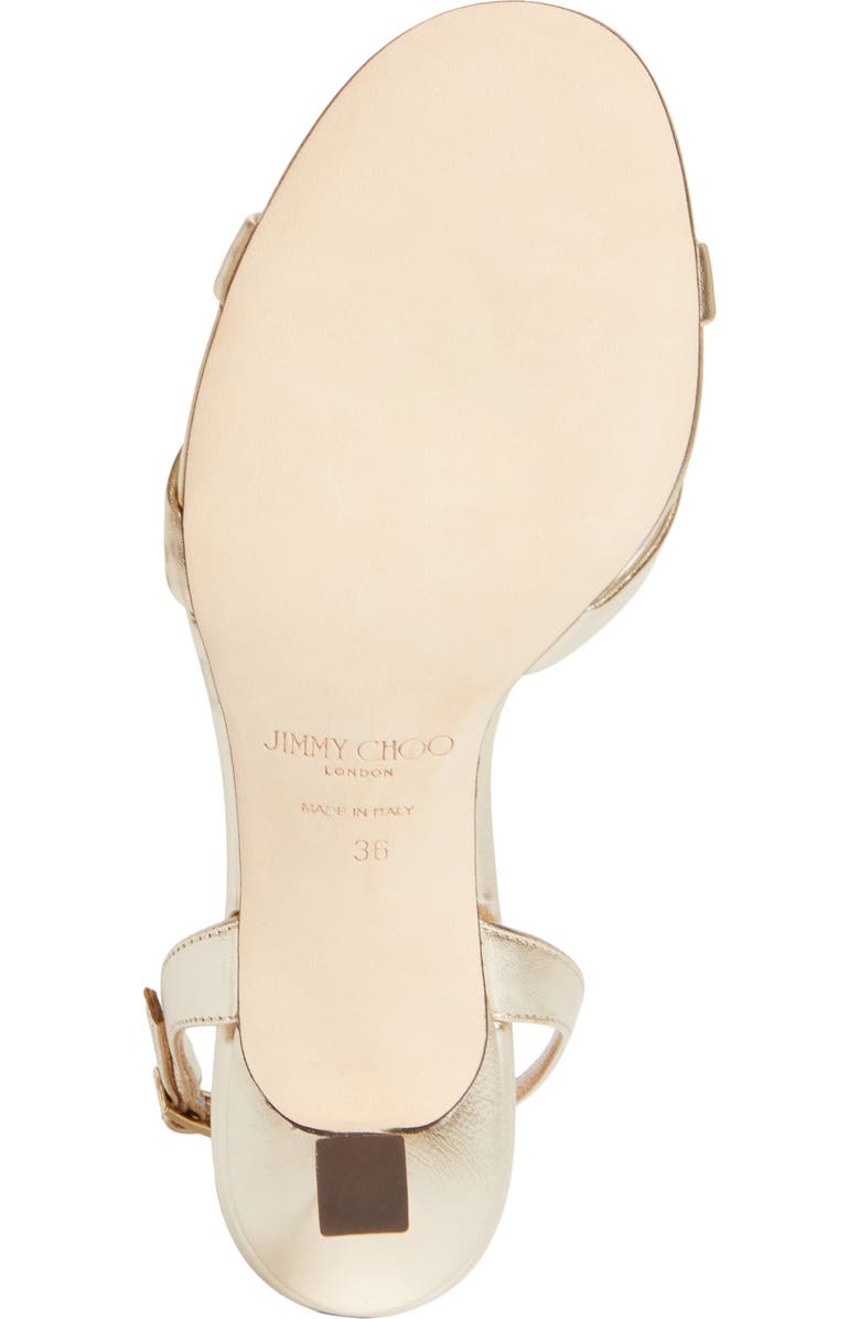 Jimmy Choo Elsy Metallic Slingback Sandal, Alternate, color, Light Soft Gold