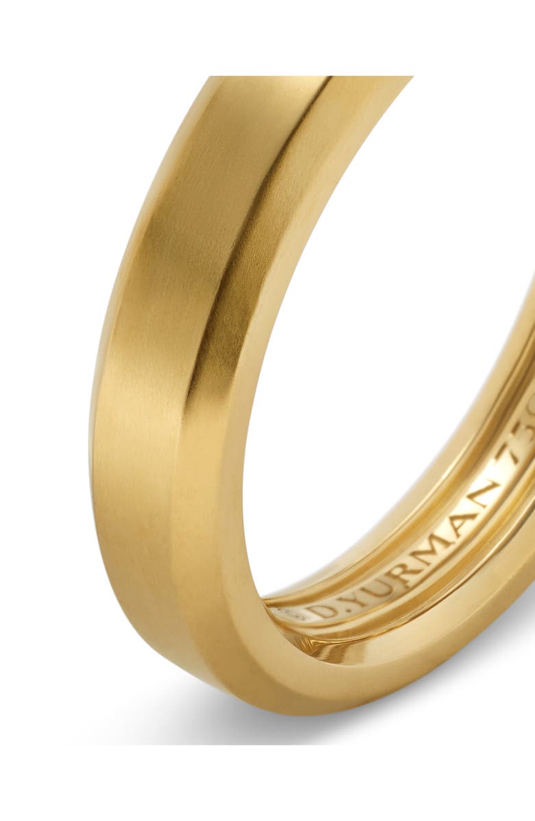David Yurman Beveled Band Ring in 18K Yellow Gold, Alternate, color, Gold
