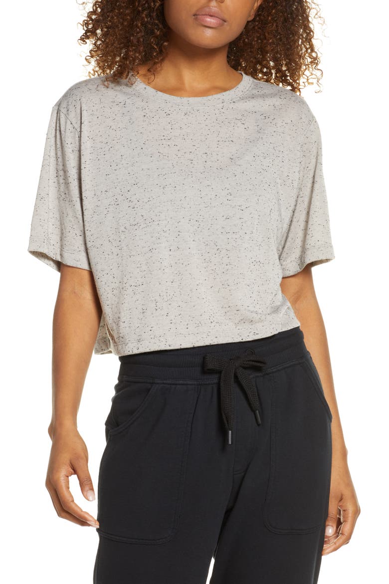 Rito Crop T-Shirt, Main, color, GREY PORPOISE