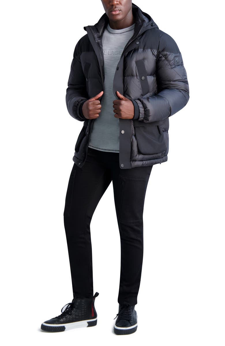 KARL LAGERFELD PARIS Quilted Coat, Alternate, color, 