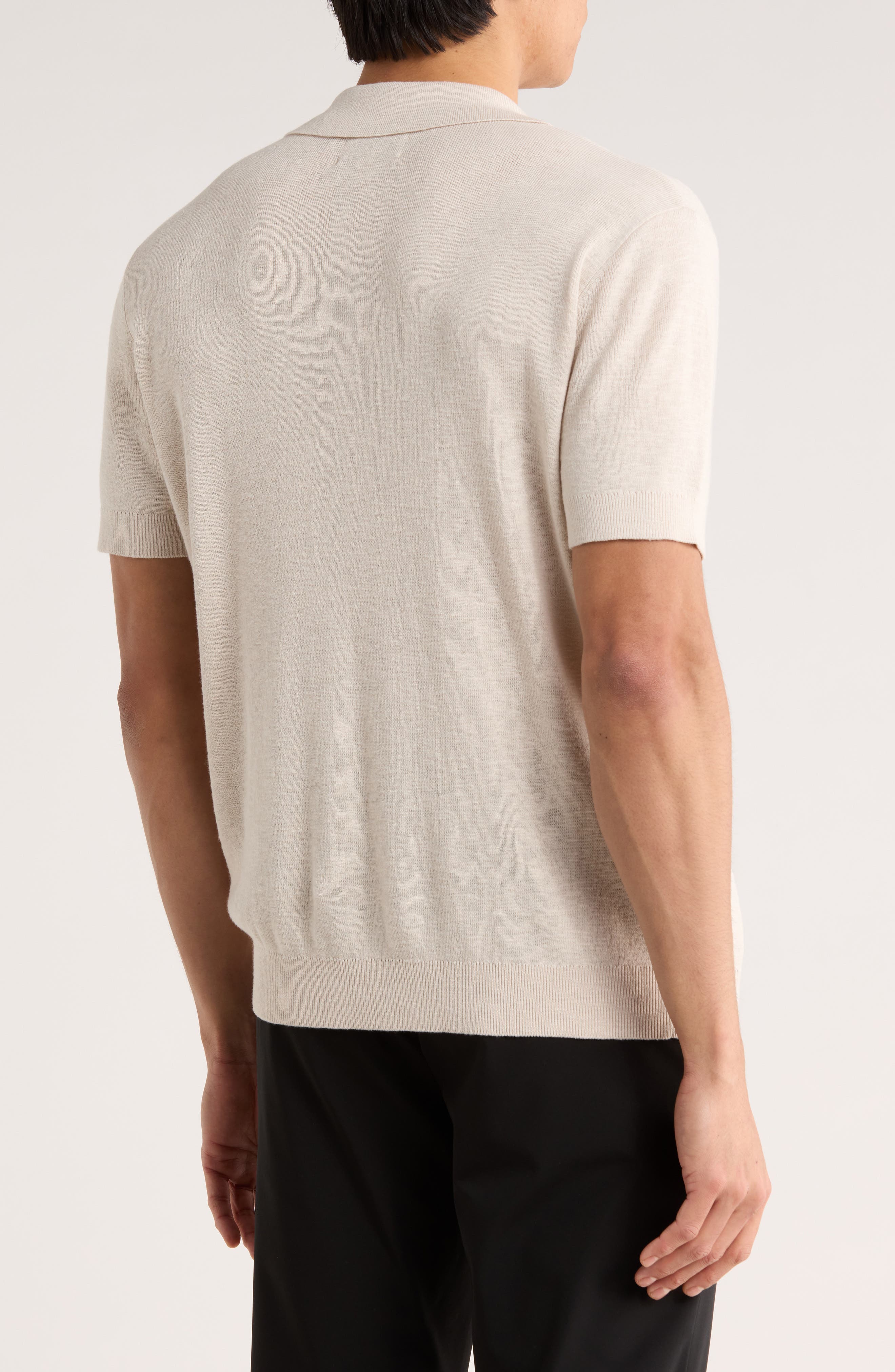 Linen Blend Polo Sweater - image 2