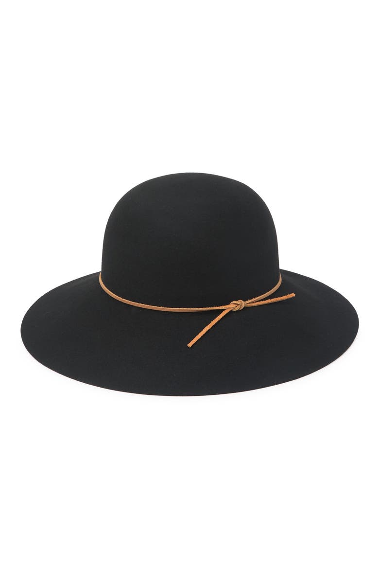 Floppy Wool Hat, Main, color, BLACK